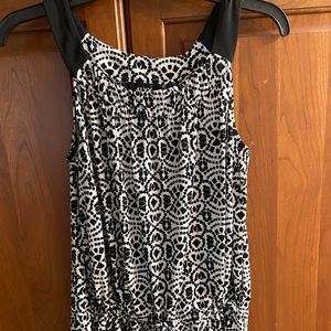 Alyx black white sleeveless top draw string waist